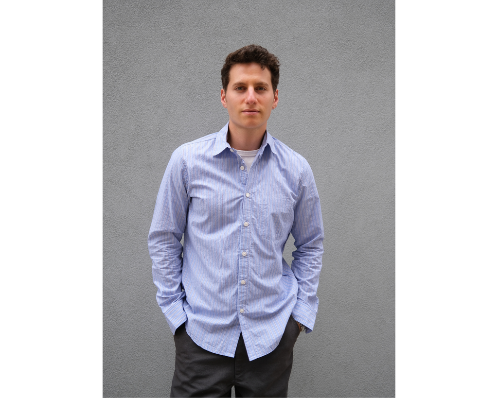 The Reverse Seam shirt, Blue/Navy/White Stripe – Steven Alan