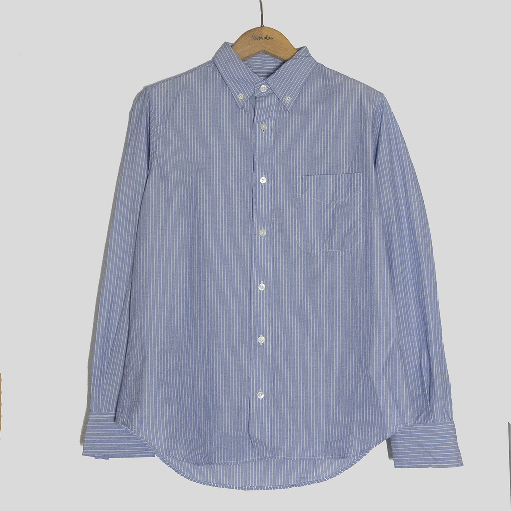 The Collegiate Shirt, Blue/White Pencil Stripe – Steven Alan