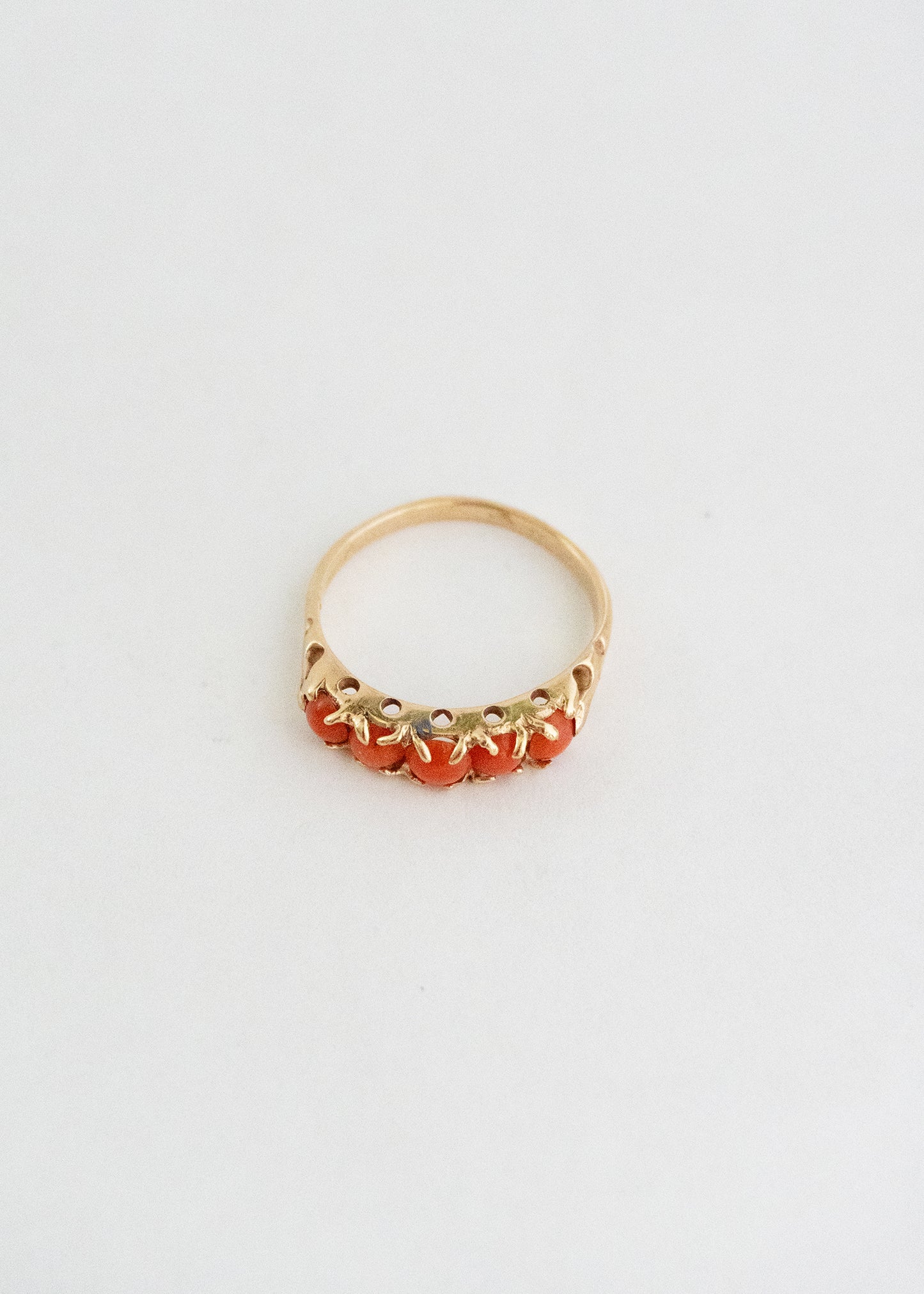 Vintage Coral Gold Ring