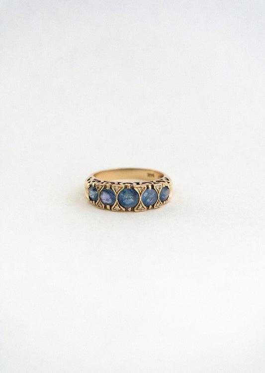 Vintage Edwardian 5 Sapphire Ring