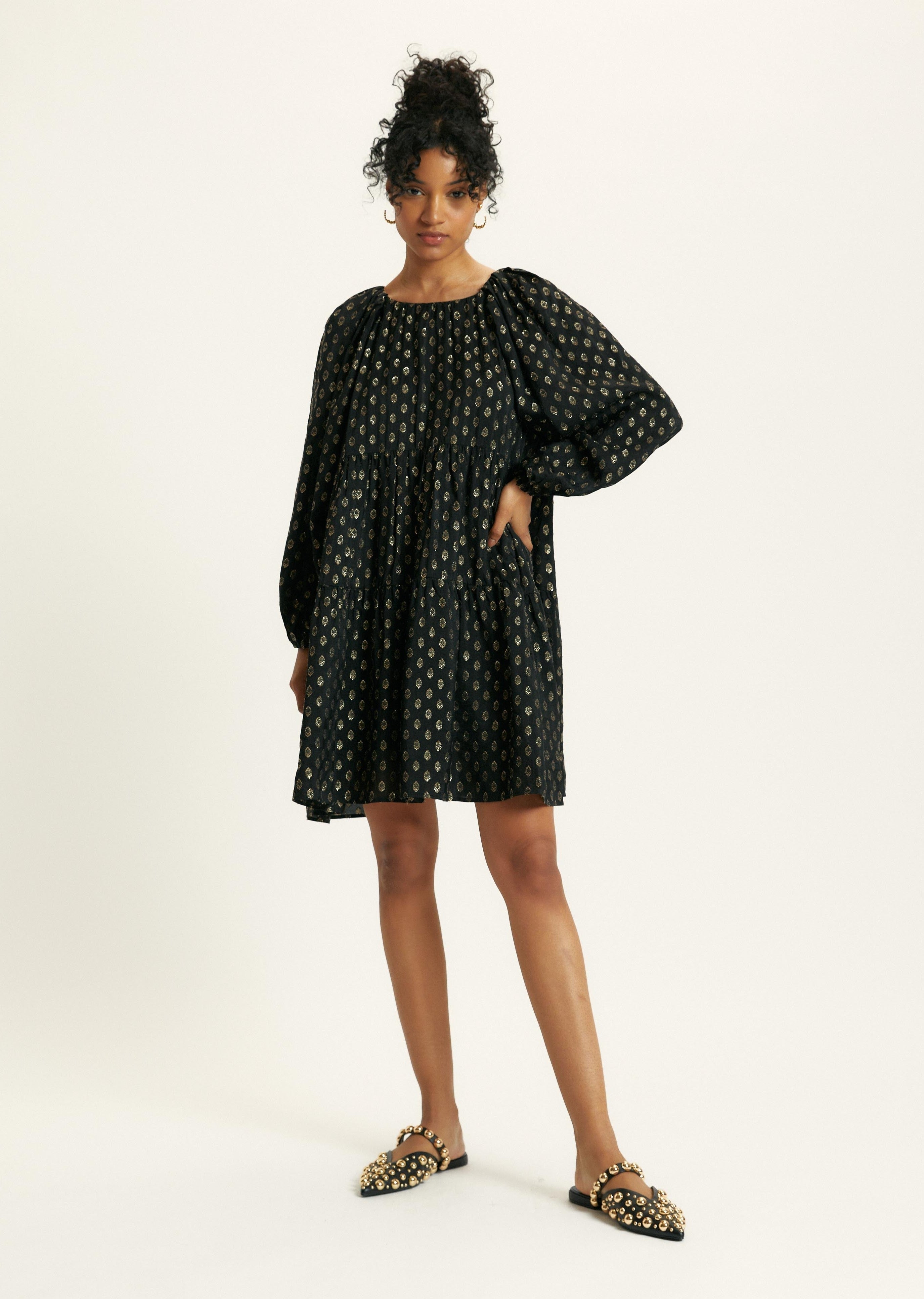 Cece polka dot discount dress