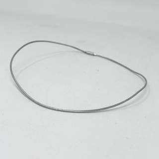 Silver cord necklace with clasp