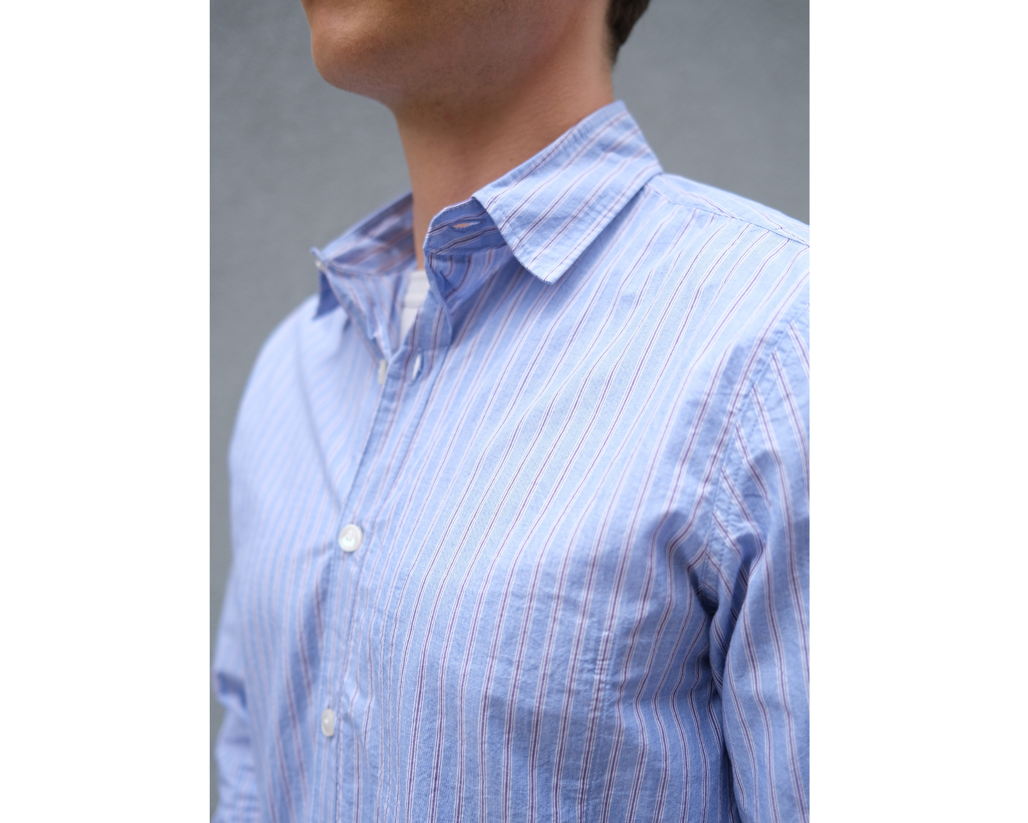 The Reverse Seam shirt, Blue/Navy/White Stripe Steven Alan The Reverse Seam shirt, Blue/Navy/White Stripe Steven Alan