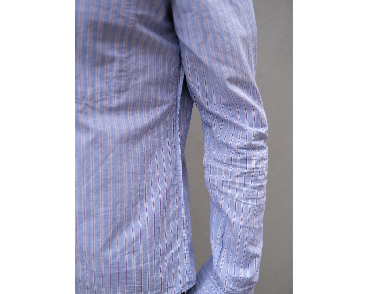 The Reverse Seam shirt, Blue/Navy/White Stripe – Steven Alan