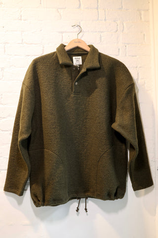 Wool Himo Polo, Olive