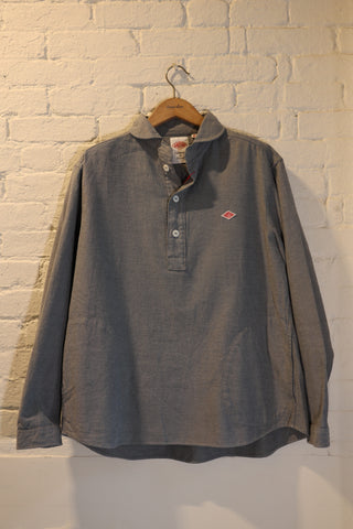 Round Collar Shirt, Flannel Grey