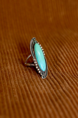 Vintage sterling silver ring with turquoise