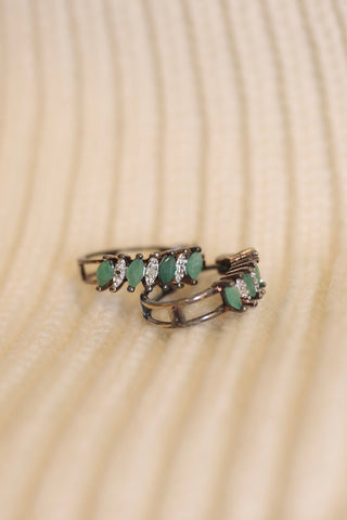 Vintage sterling silver earrings with stones