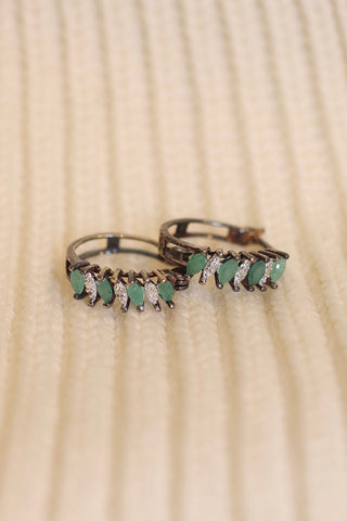 Vintage sterling silver earrings with stones