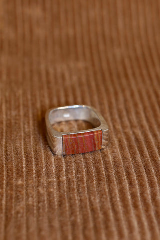 Vintage sterling silver with red jasper
