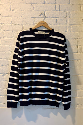 Ice Cotton Border Crew, Stripe
