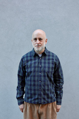 The Vented Shirt, Navy/Green Plaid