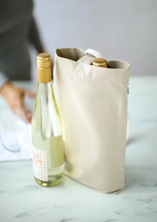 Vin Two Bottle Tote, Stone
