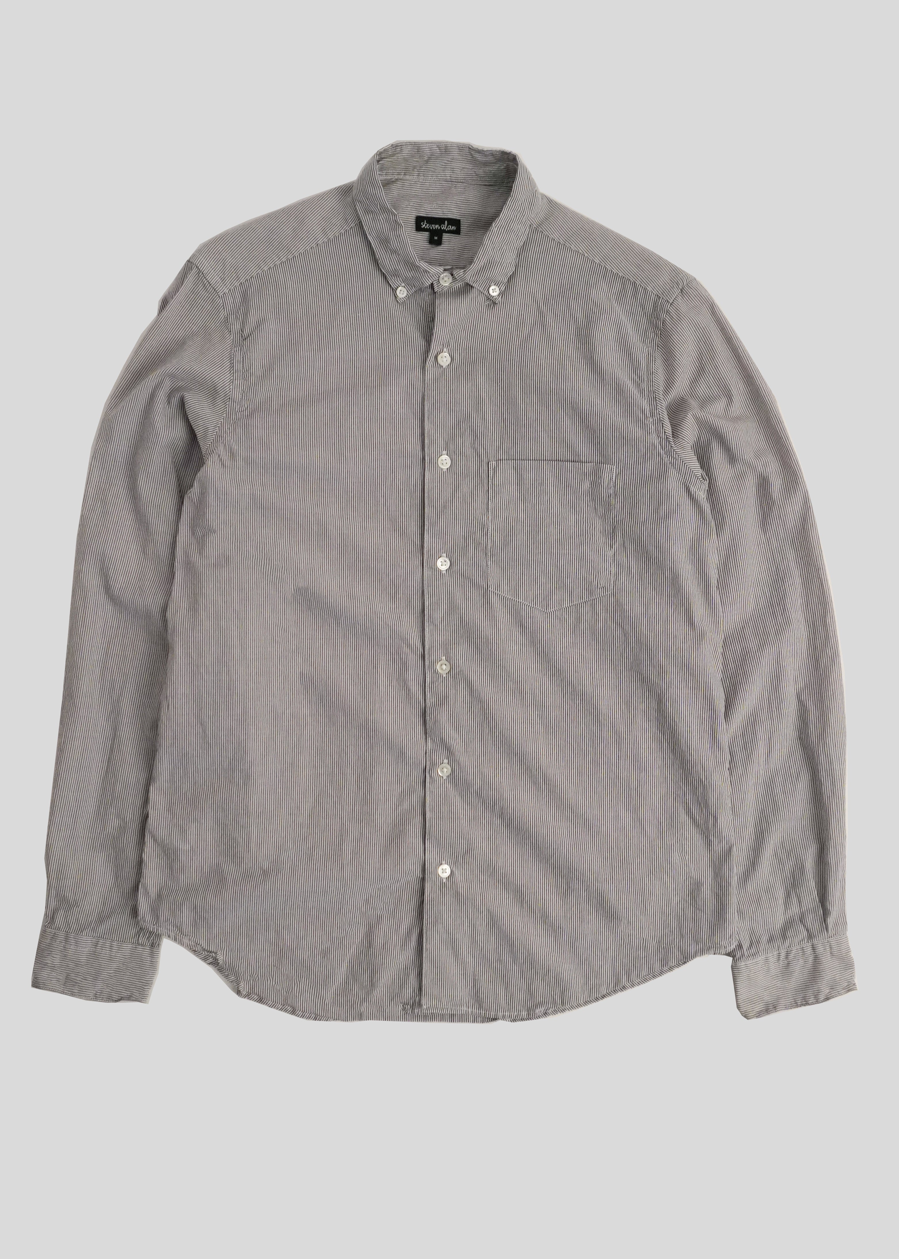 Single Needle Shirt, Soft Grey Stripe – Steven Alan