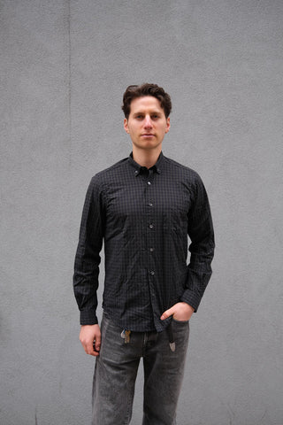 Single Needle Shirt, Blue/Green Plaid