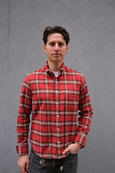 【Steven Alan】Loose Fit Check Shirt The Collegiate, Red Flannel – Steven Alan