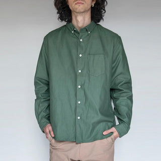 Single Needle Shirt, Canvas Bottle Green