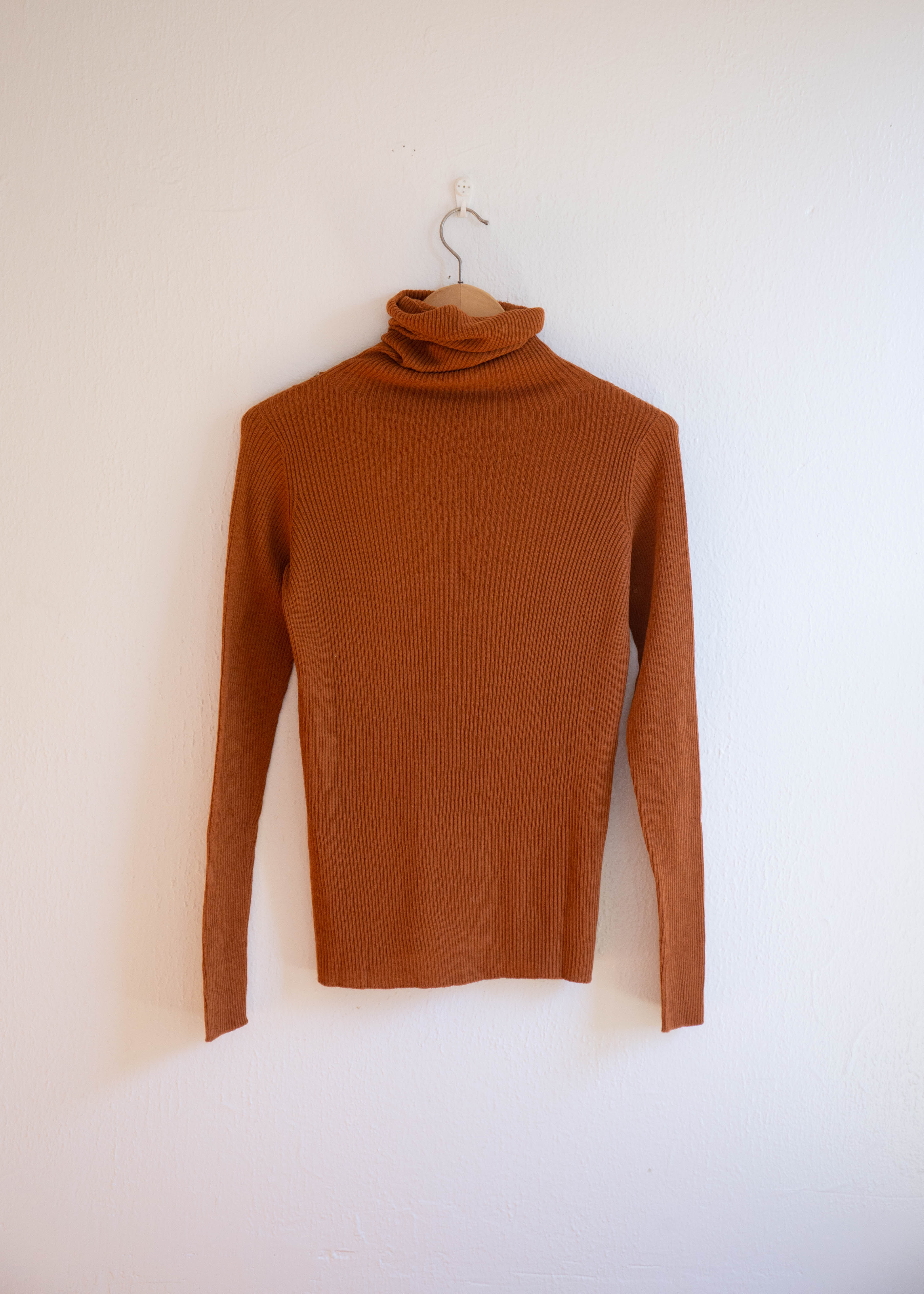 Whole Garment Rib Turtleneck pullover