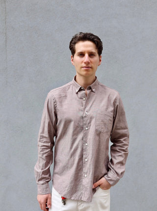 The Single Needle Shirt, Brown Chambray