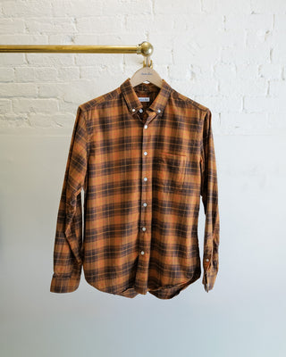 The Single Needle Shirt, Tan Plaid