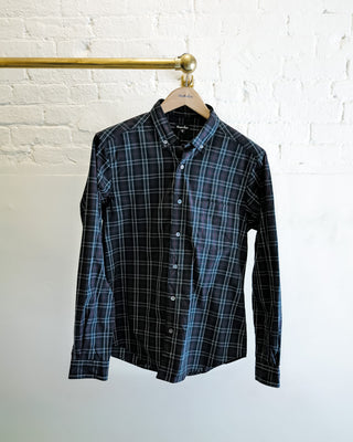 The Vented Shirt, Navy/Green Plaid