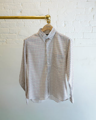 Single Needle Shirt, Brown Check
