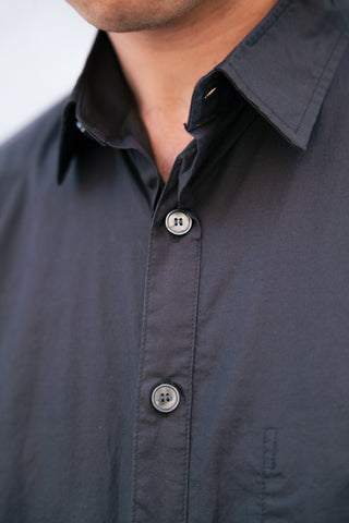 The Reverse Seam Shirt, Washed Black