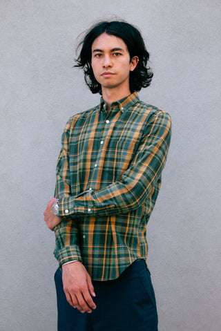 The Single Needle Shirt, Pine Plaid