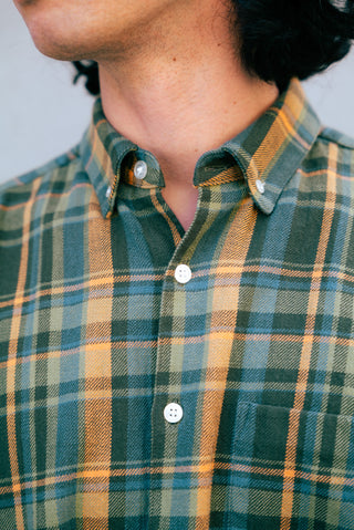 The Single Needle Shirt, Pine Plaid