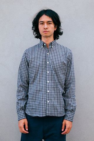 Single Needle Shirt, Grey Check