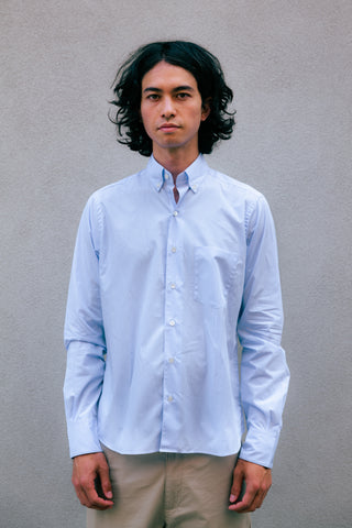 The Single Needle Shirt, Royal Blue Stripe