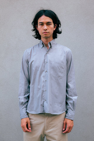 The Single Needle Shirt, Granite Stripe