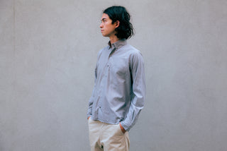 The Single Needle Shirt, Granite Stripe