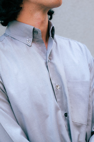 The Single Needle Shirt, Granite Stripe