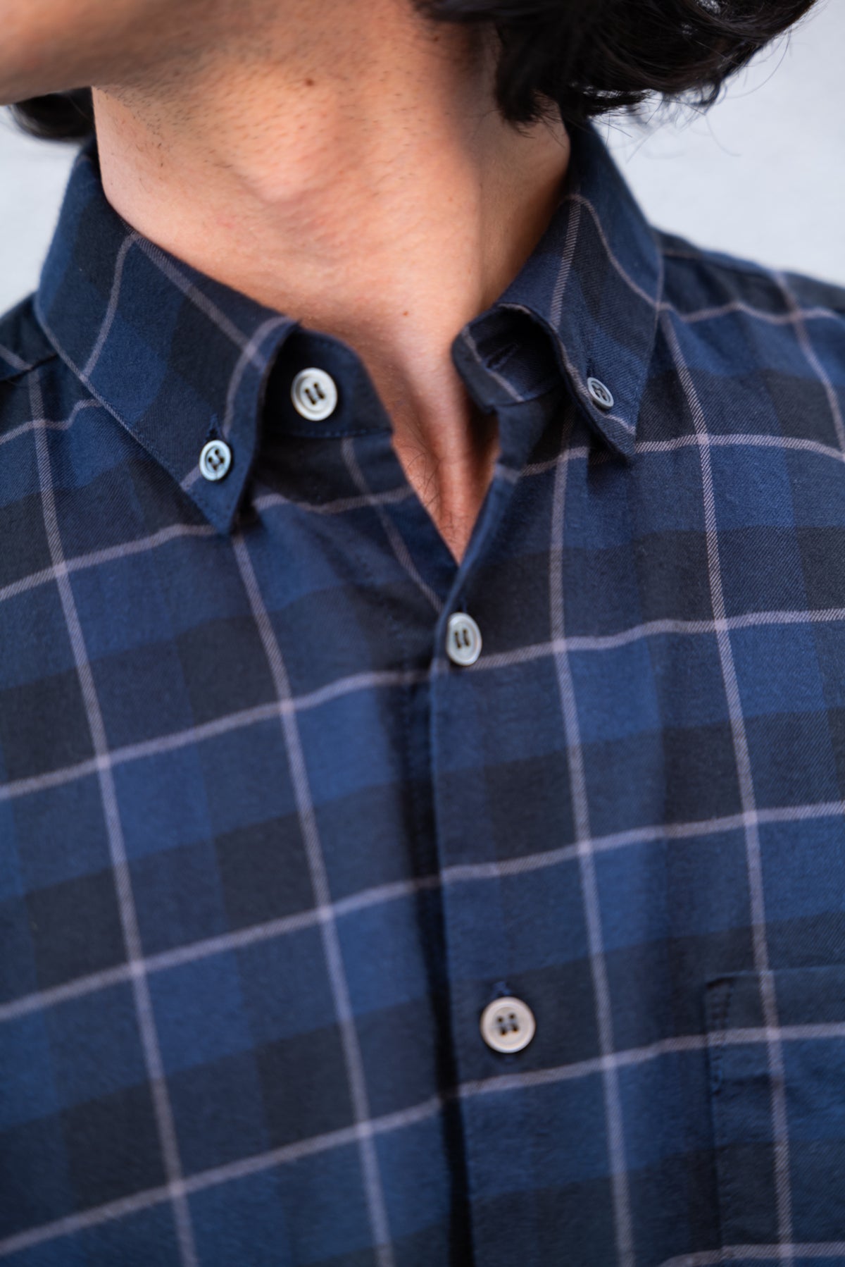 blue plaid dress shirt The Single Needle Shirt, Dark Queendancer Women Black Chiffon Color:Navy/Royal Collection_Blake With its moisture