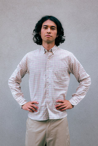 Single Needle Shirt, Brown Check