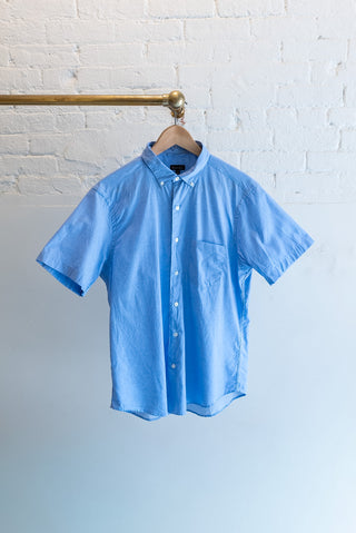 Short Sleeve Single Needle Shirt, Periwinkle