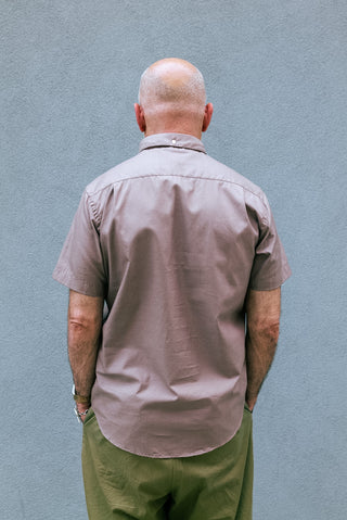 Short Sleeve Single Needle Shirt, Cocoa