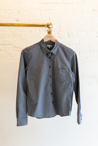 Women's Reverse Seam Shirt, Cornflower Plaid