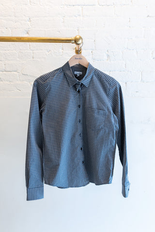 Women's Reverse Seam Shirt, Cornflower Plaid