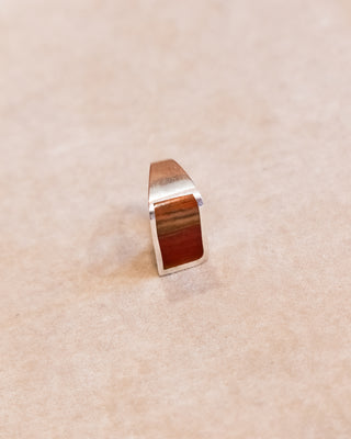 Sterling Silver Ring with Red Jasper