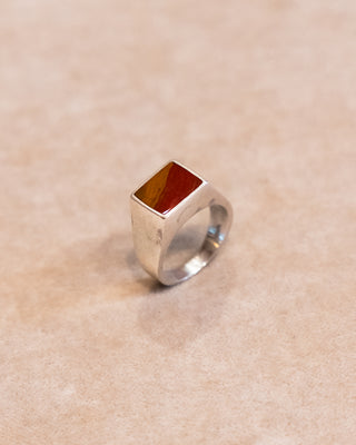 Silver and Two-Tone Jasper Ring