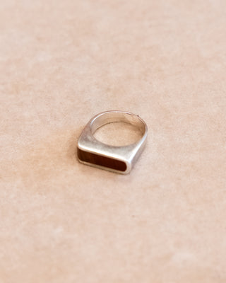 Sterling Silver Ring with Thin Lapis
