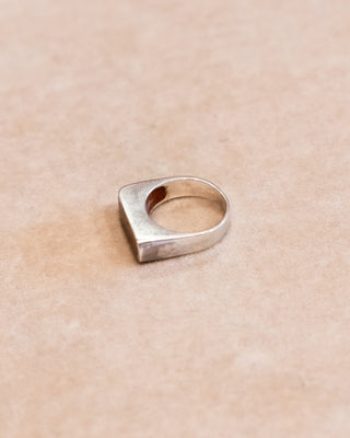 Sterling Silver Ring with Thin Lapis