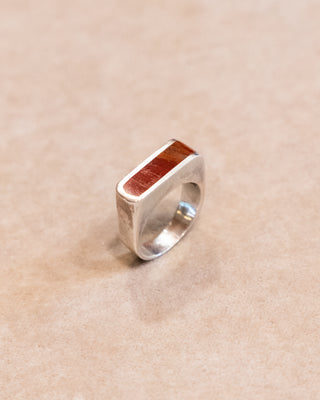 Sterling Silver Ring with Thin Lapis