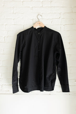 Women's Stand Collar L/S, Black