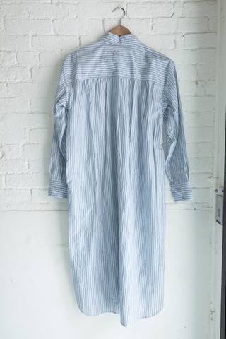 Studio Dress, White Blue/Navy Multi-Stripe