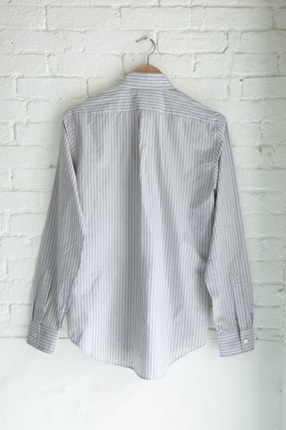 The Reverse Seam Shirt, Light Grey/Brown Multi-Stripe