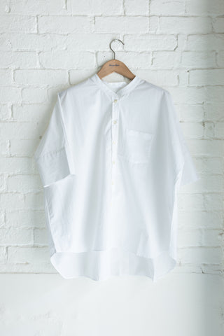 Women's Oversized Stand Collar S/S, Quartz
