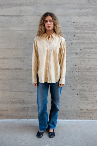 Women's Studio Shirt, Buttercup Navy/White Multi-Stripe